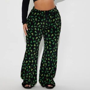 FASHION NOVA “Christmas Trees Plush PJ Pants”